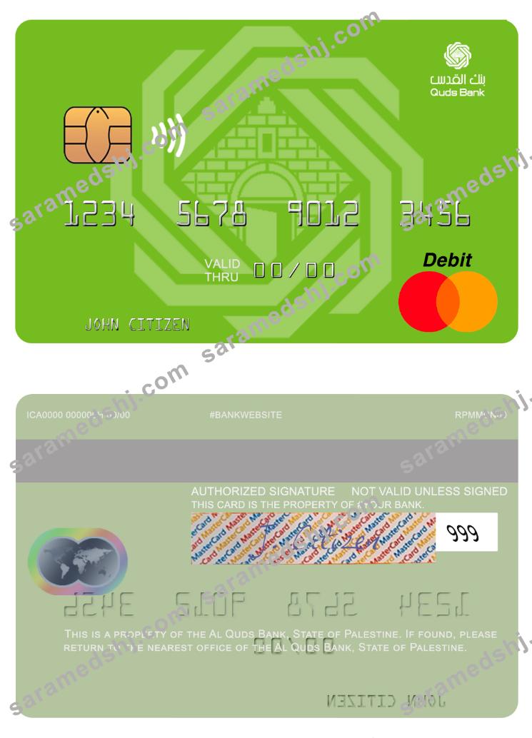 Palestine Al Quds Bank mastercard